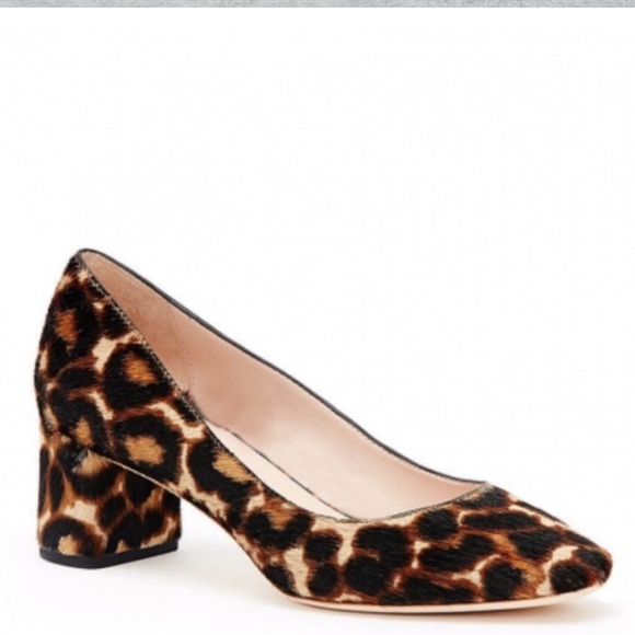 Loeffler Randall Jane Leopard Calf Hair Mid Heel Pump 11 - Picture 5 of 5